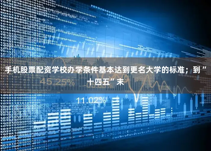 手机股票配资学校办学条件基本达到更名大学的标准；到“十四五”末